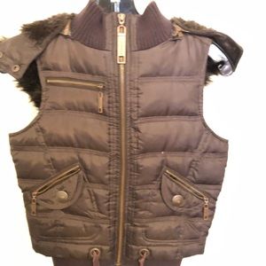 Coffeeshop puffer Vest hoodie jacket